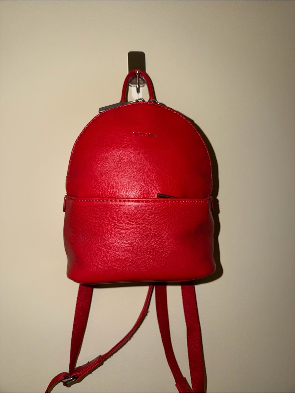 Red Mini MATT & NAT vegan Leather Backpack